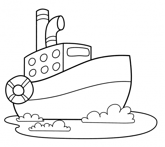 Huge ship coloring page