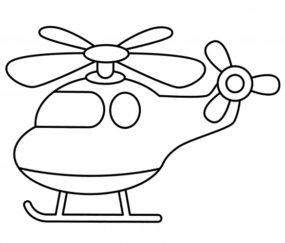 Nice helicopter coloring page