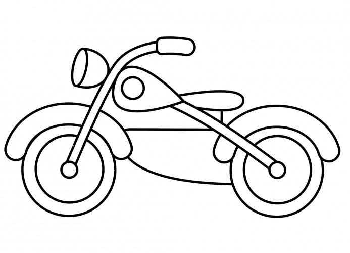Fast motorbike coloring page