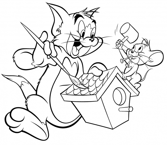 Good Tom & Jerry coloring page