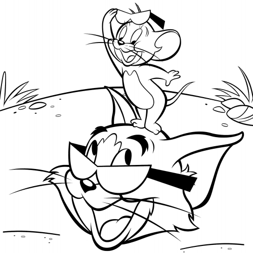 Business Tom & Jerry coloring page