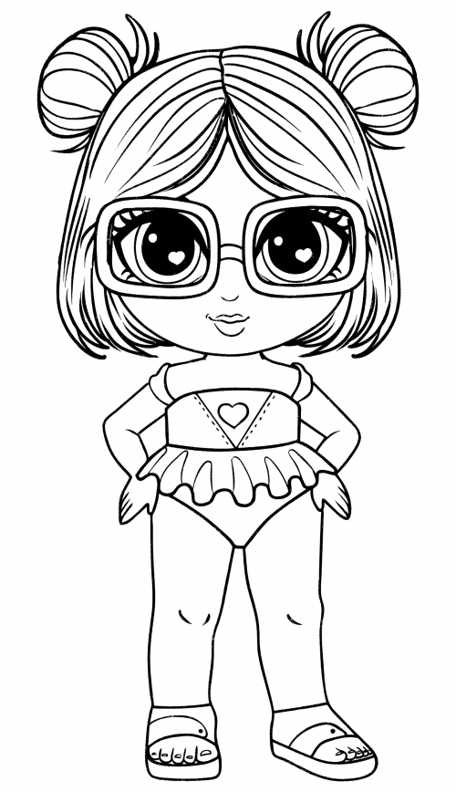 Beautiful baby girl coloring page