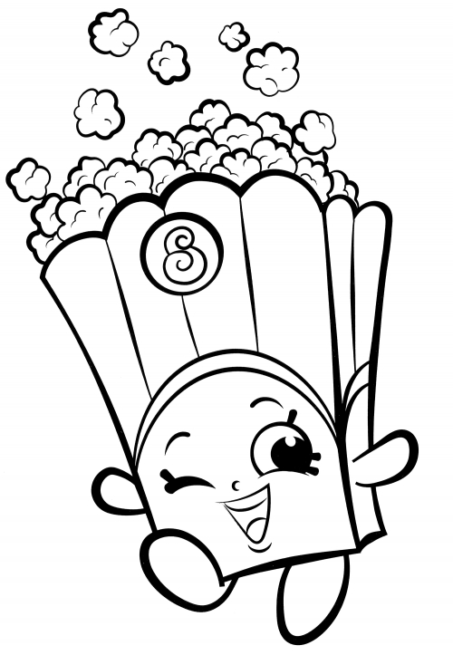 Jumping Poppy Corn coloring page
