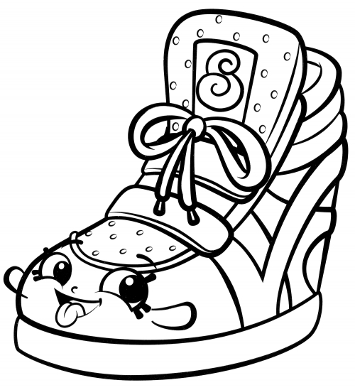 Shoes Shopkin Sneaky Wedge coloring page