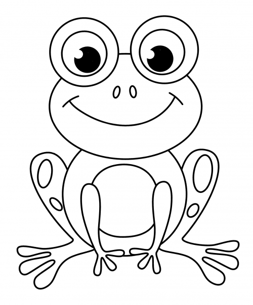 Wonderful frog coloring page