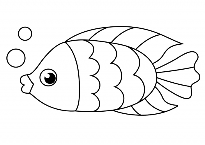 Wonderful fish coloring page
