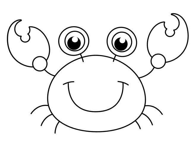 Slender crab coloring page