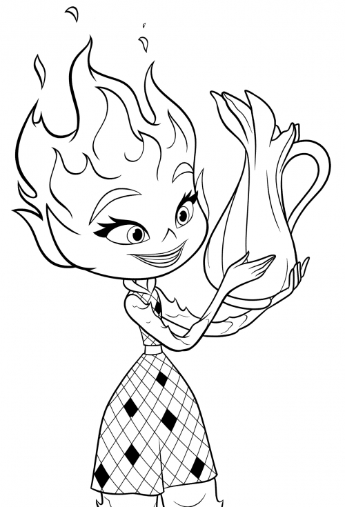 Interested Ember coloring page