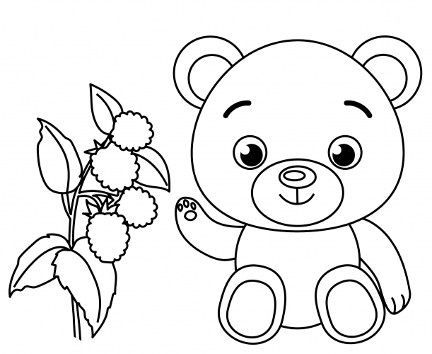 Raspberry Bear coloring page