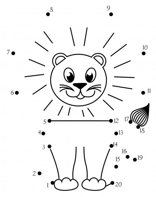 Irresistible lion coloring page