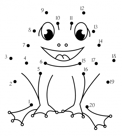 Attractive frog coloring page