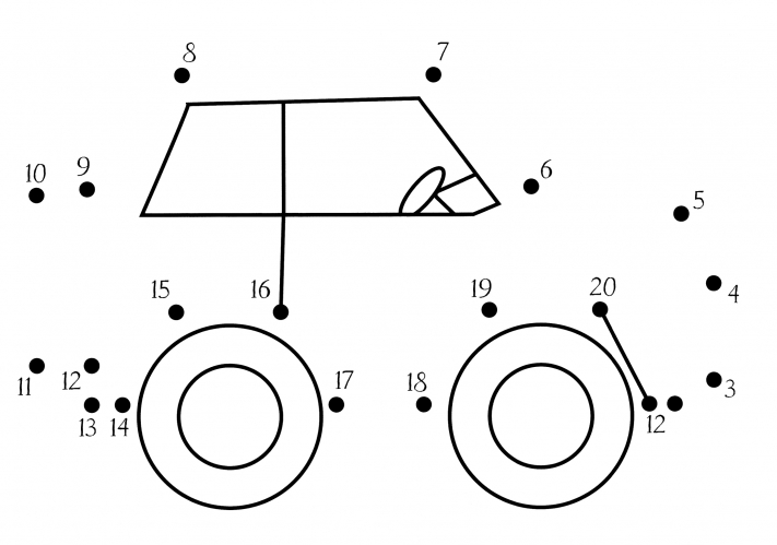 Miniature car coloring page