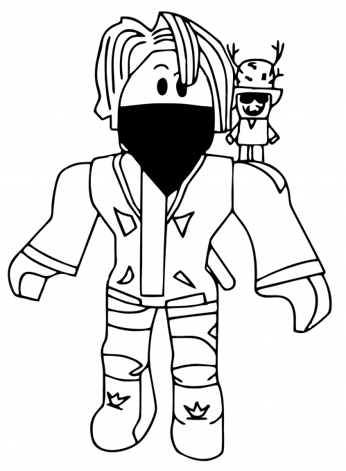 Bacon in a ninja skin coloring page