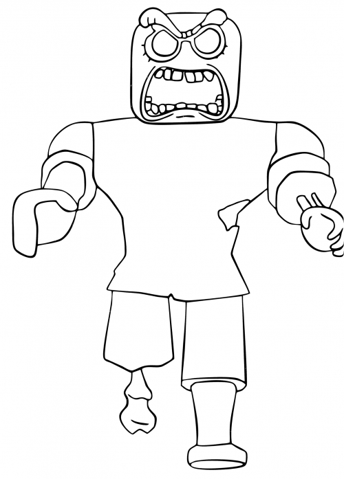 Scary zombie coloring page