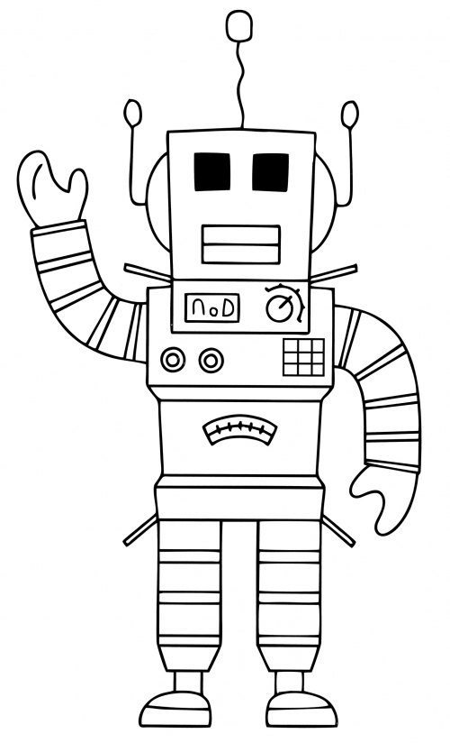 Roblox skin Mr. Robot coloring page