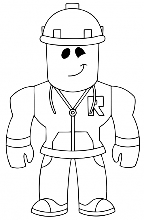 Roblox player Builderman coloring page