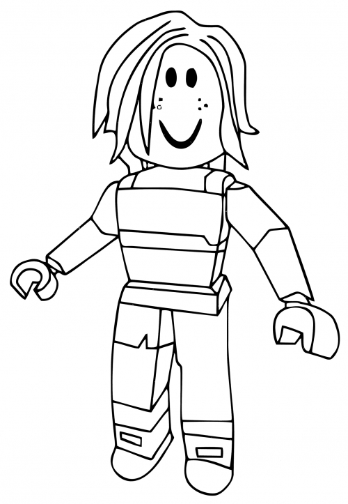 Freckle girl skin coloring page