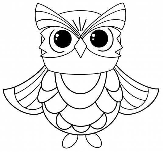 Serious Snow Owl coloring page