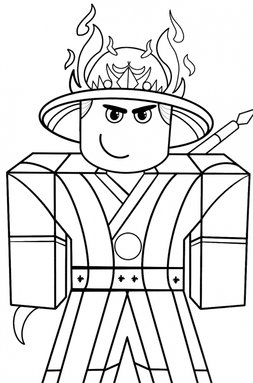 Fire Hat Skin coloring page