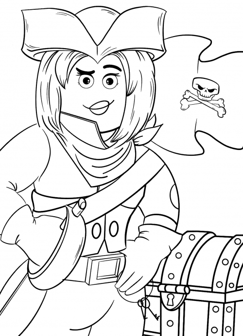 Pirate skin coloring page