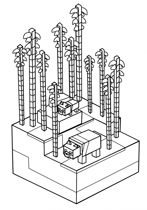 Tropical biome coloring page