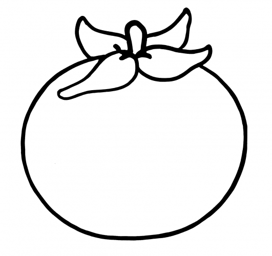 Red tomato coloring page