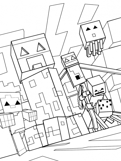 Enemy Mobs coloring page