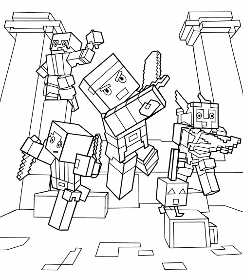 Friendly team coloring page