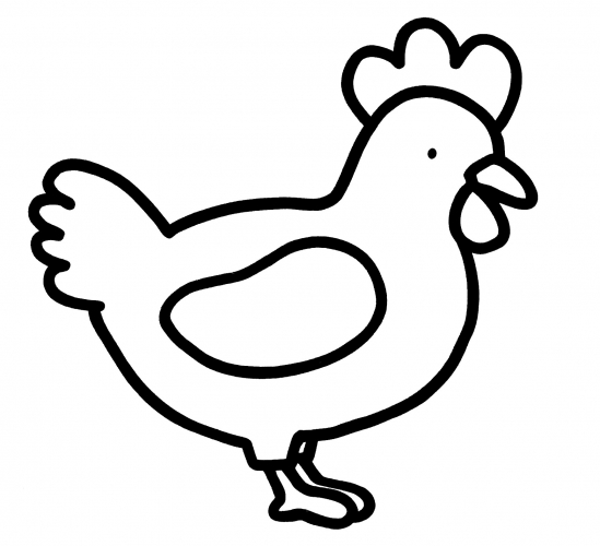 Beautiful little chicken coloring page