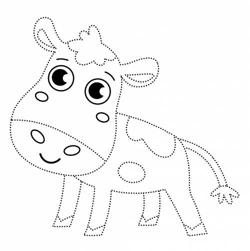 Wonderful cow coloring page