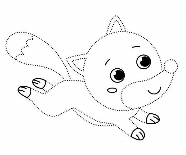 Pretty fox coloring page