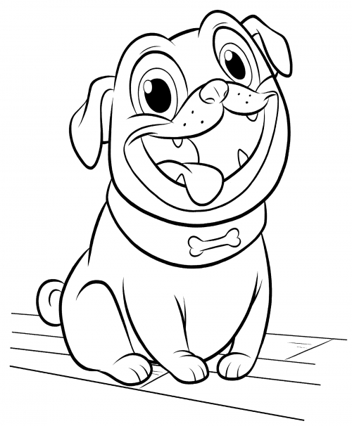 Cute Rolly coloring page