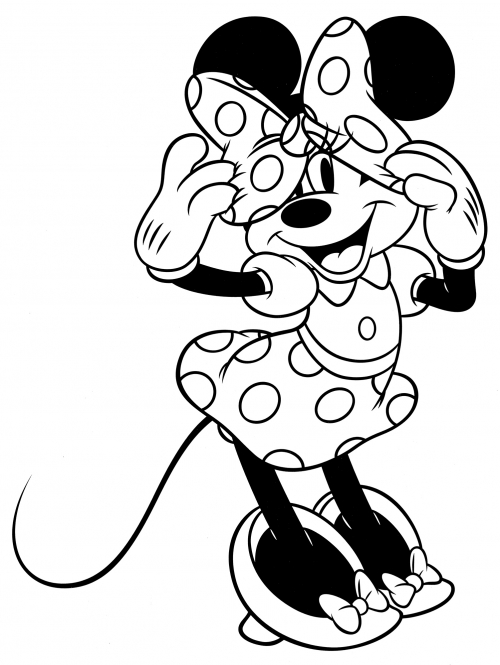 Pretty Minnie Mouse coloring page