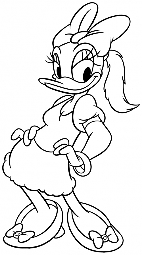 Dissatisfied Daisy Duck coloring page