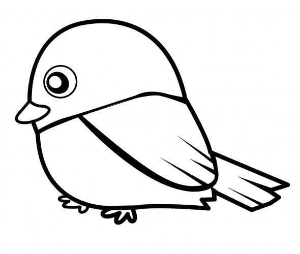 Little tit coloring page