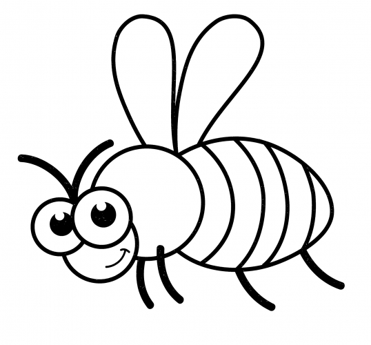 Marvellous bee coloring page