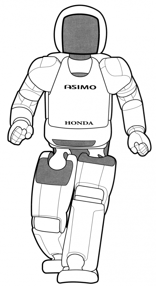Robot Asimo coloring page