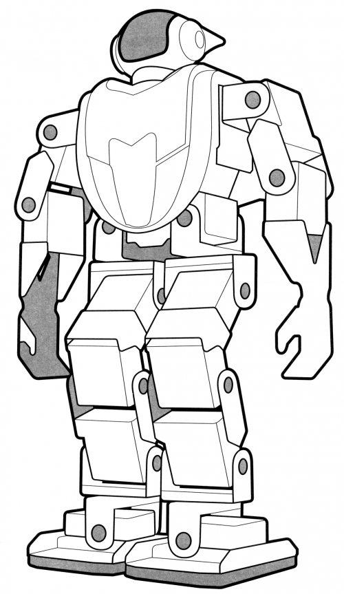 Big robot coloring page