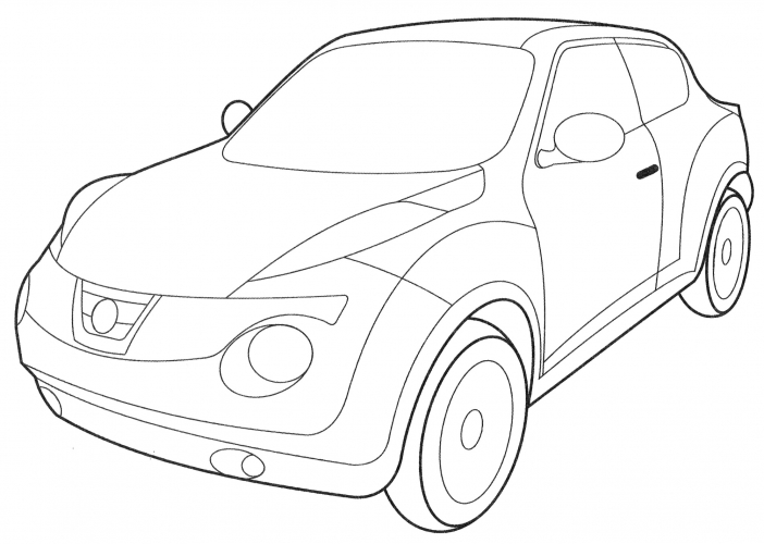 Nissan Juke coloring page