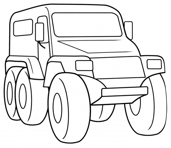 Mercedes-Benz G63 6x6 AMG coloring page