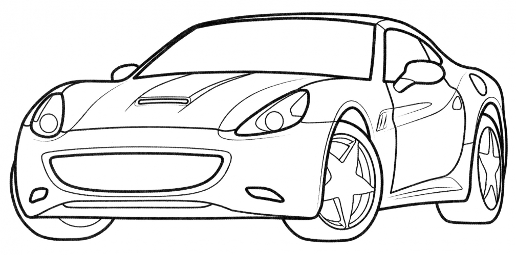 Pretty  Ferrari coloring page