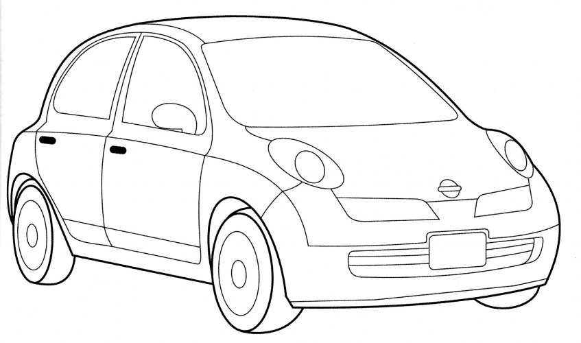 Nissan Micra K12E coloring page