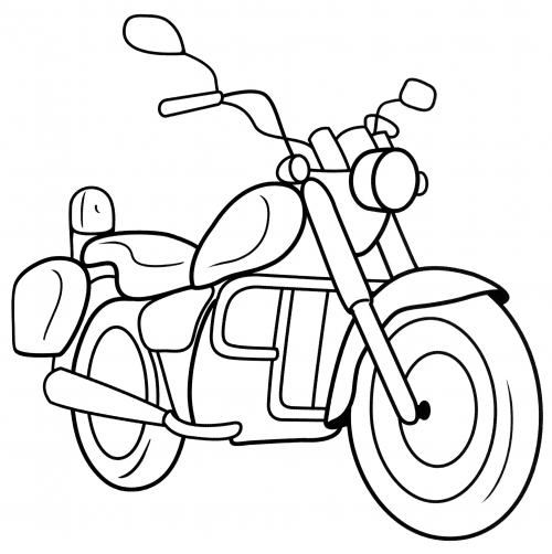 Alpha moped coloring page