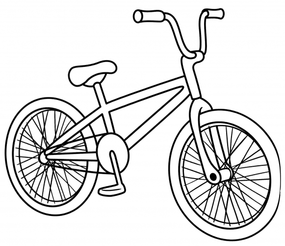 BMX bicycle coloring page