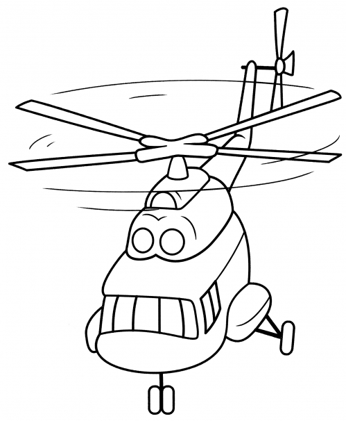 Mi-8 helicopter coloring page