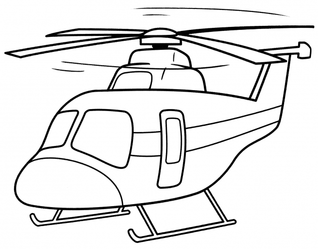 Regular helicopter coloring page