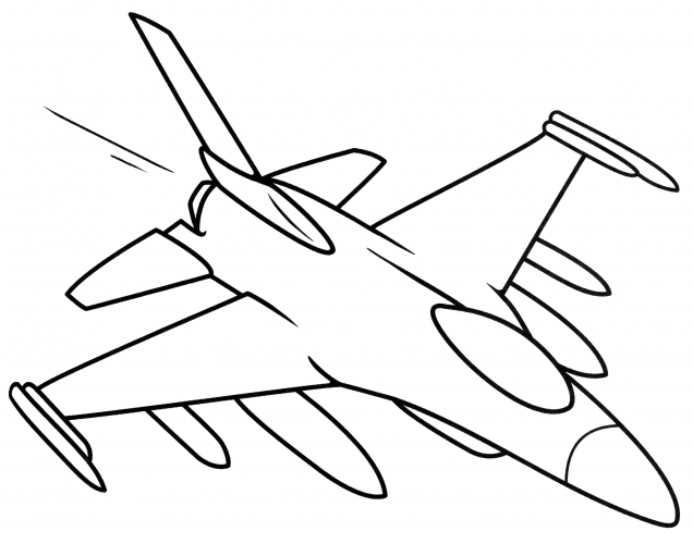 Su-27 fighter jet coloring page