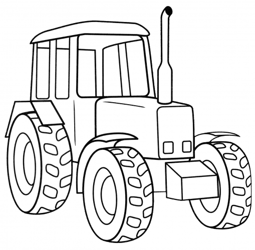 Massive tractor coloring page
