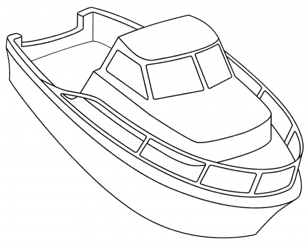Beautiful boat coloring page