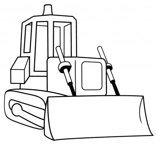 Little bulldozer coloring page